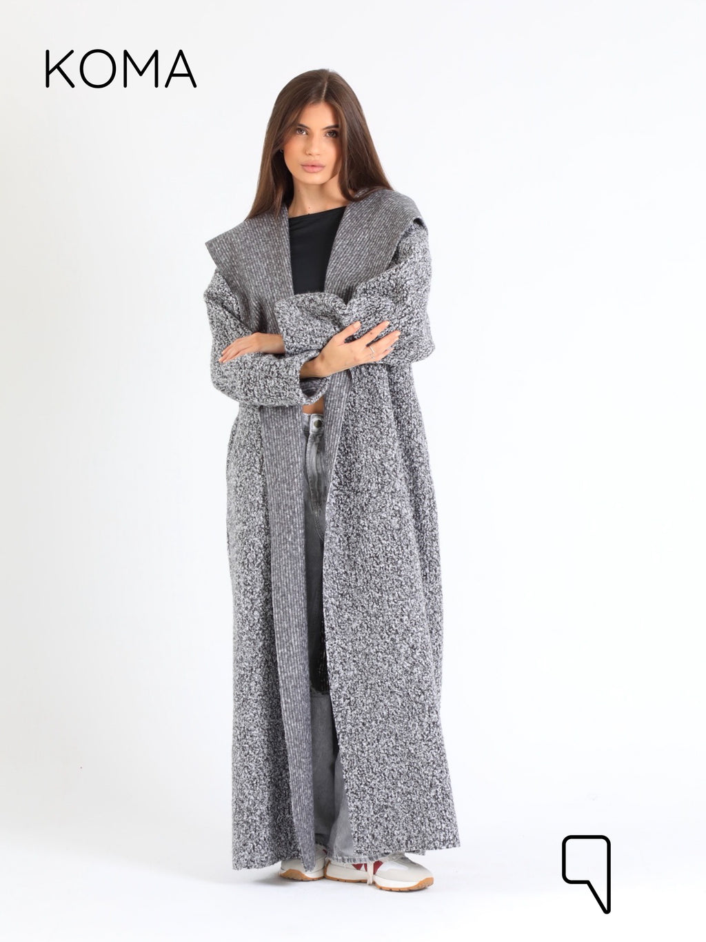 Arlette Hoodie Coat - Gray