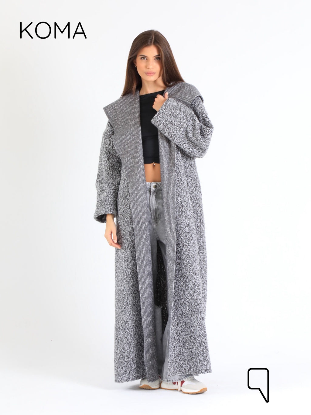 Arlette Hoodie Coat - Gray