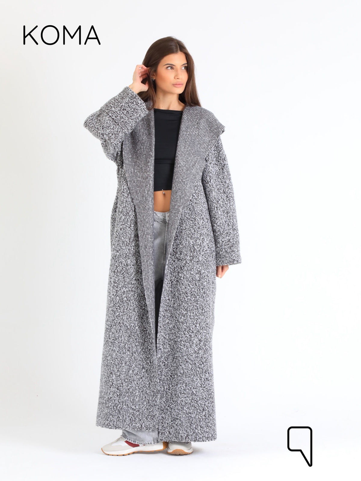 Arlette Hoodie Coat - Gray