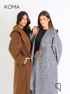 Arlette Hoodie Coat - Brown