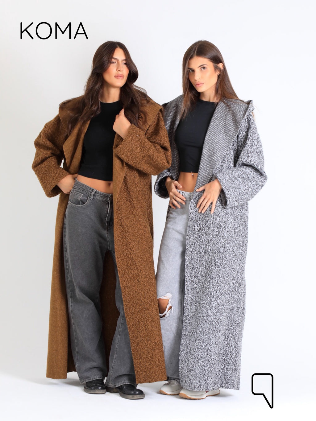 Arlette Hoodie Coat - Brown