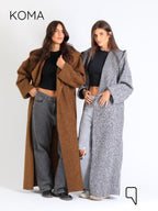 Arlette Hoodie Coat - Brown