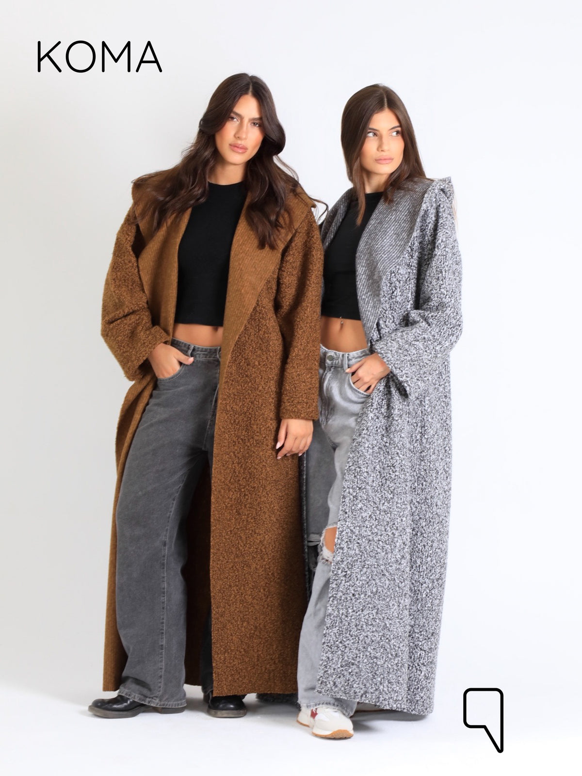 Arlette Hoodie Coat - Brown