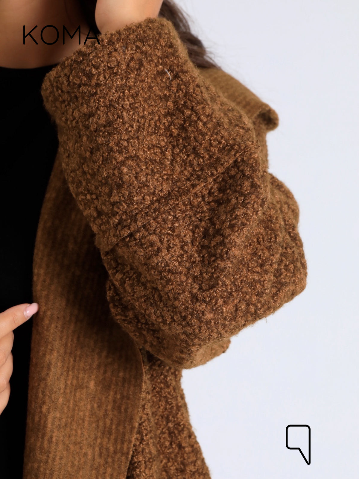 Arlette Hoodie Coat - Brown