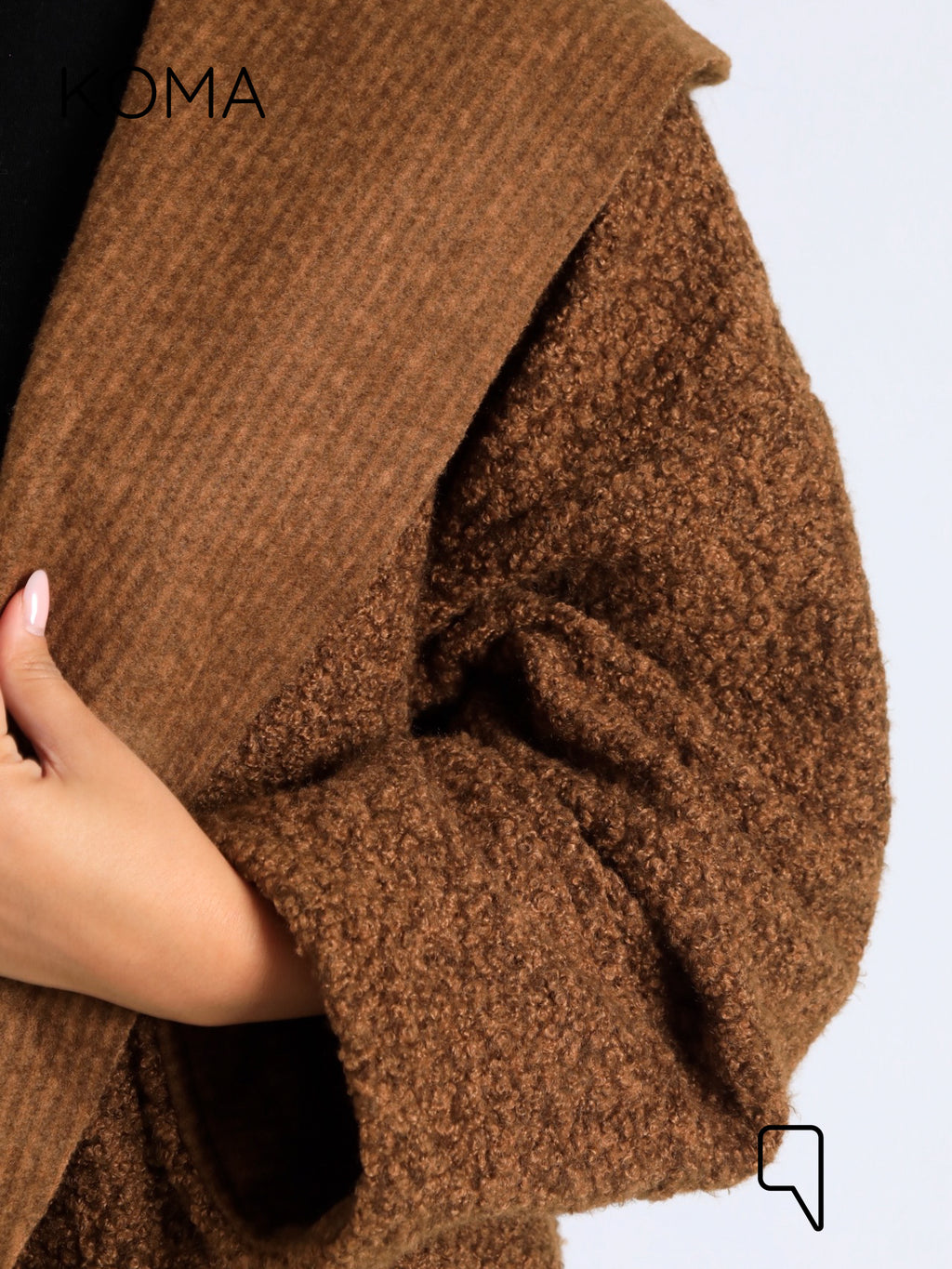Arlette Hoodie Coat - Brown
