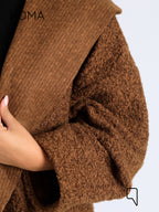 Arlette Hoodie Coat - Brown