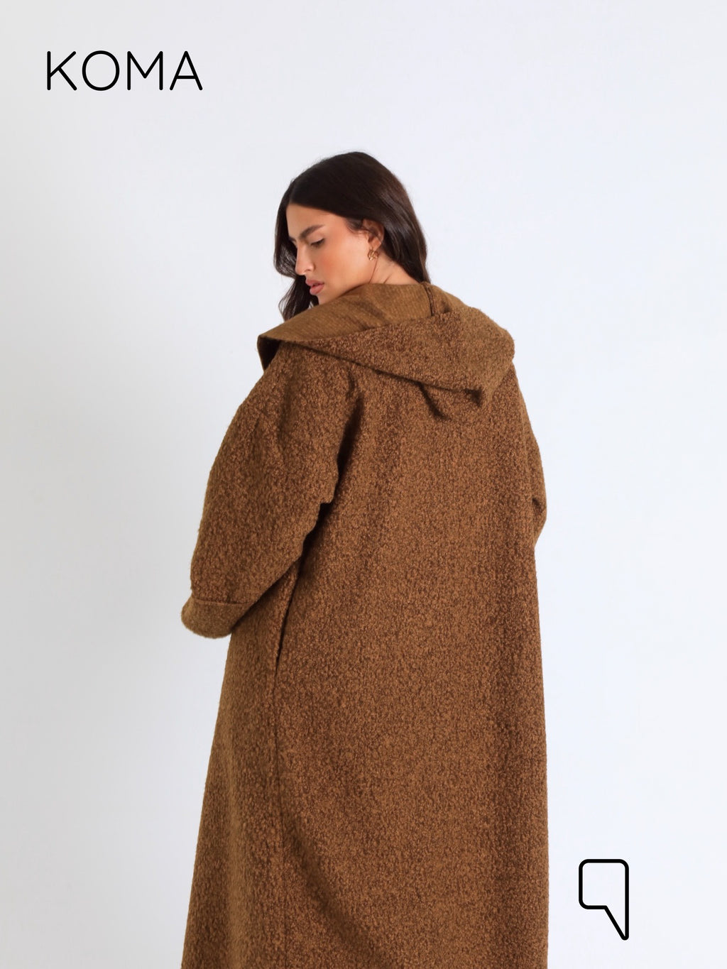 Arlette Hoodie Coat - Brown