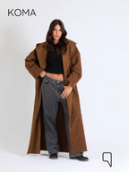 Arlette Hoodie Coat - Brown