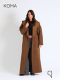 Arlette Hoodie Coat - Brown