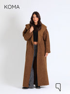 Arlette Hoodie Coat - Brown