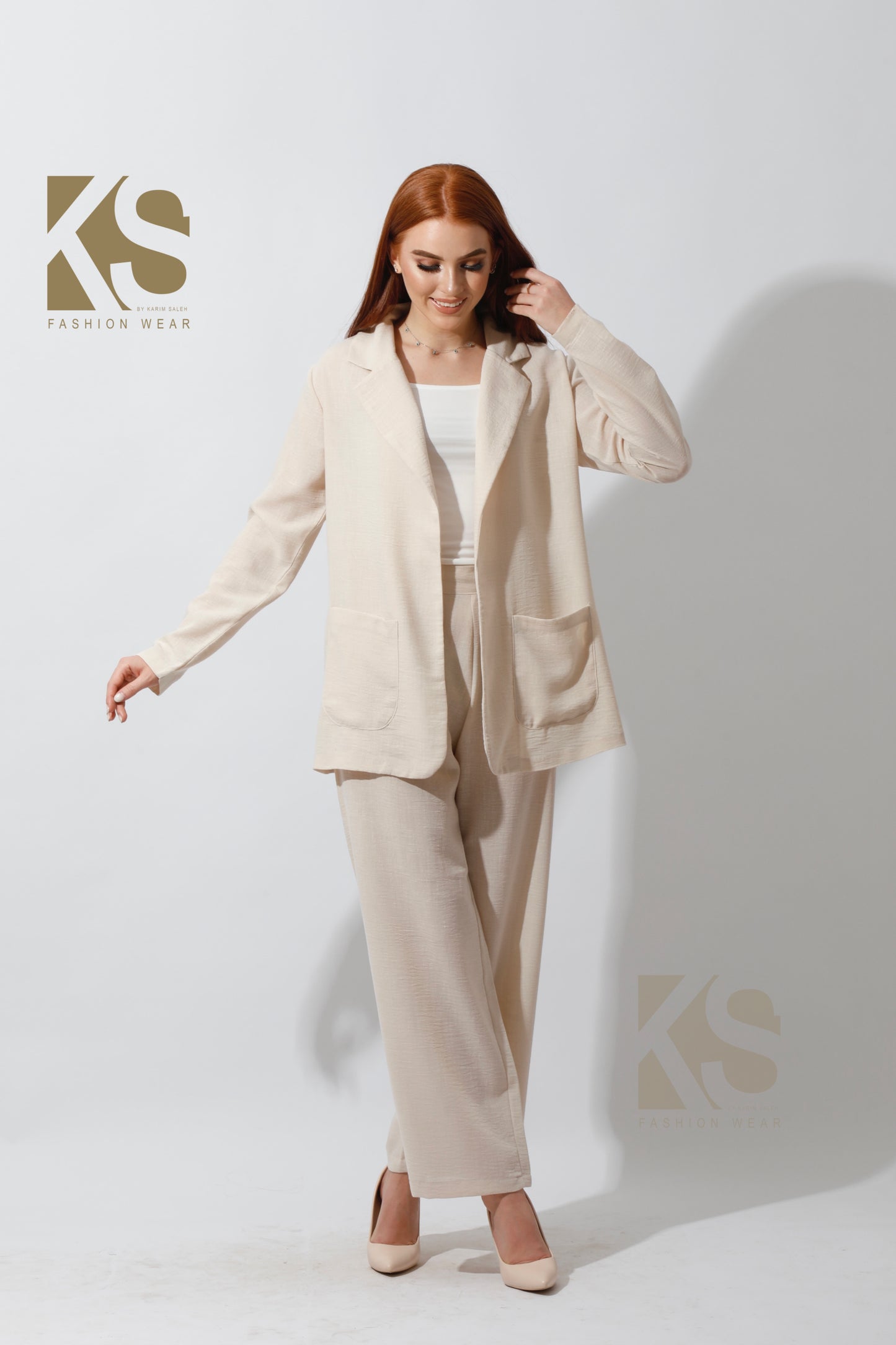 Candice Light Suit - Beige