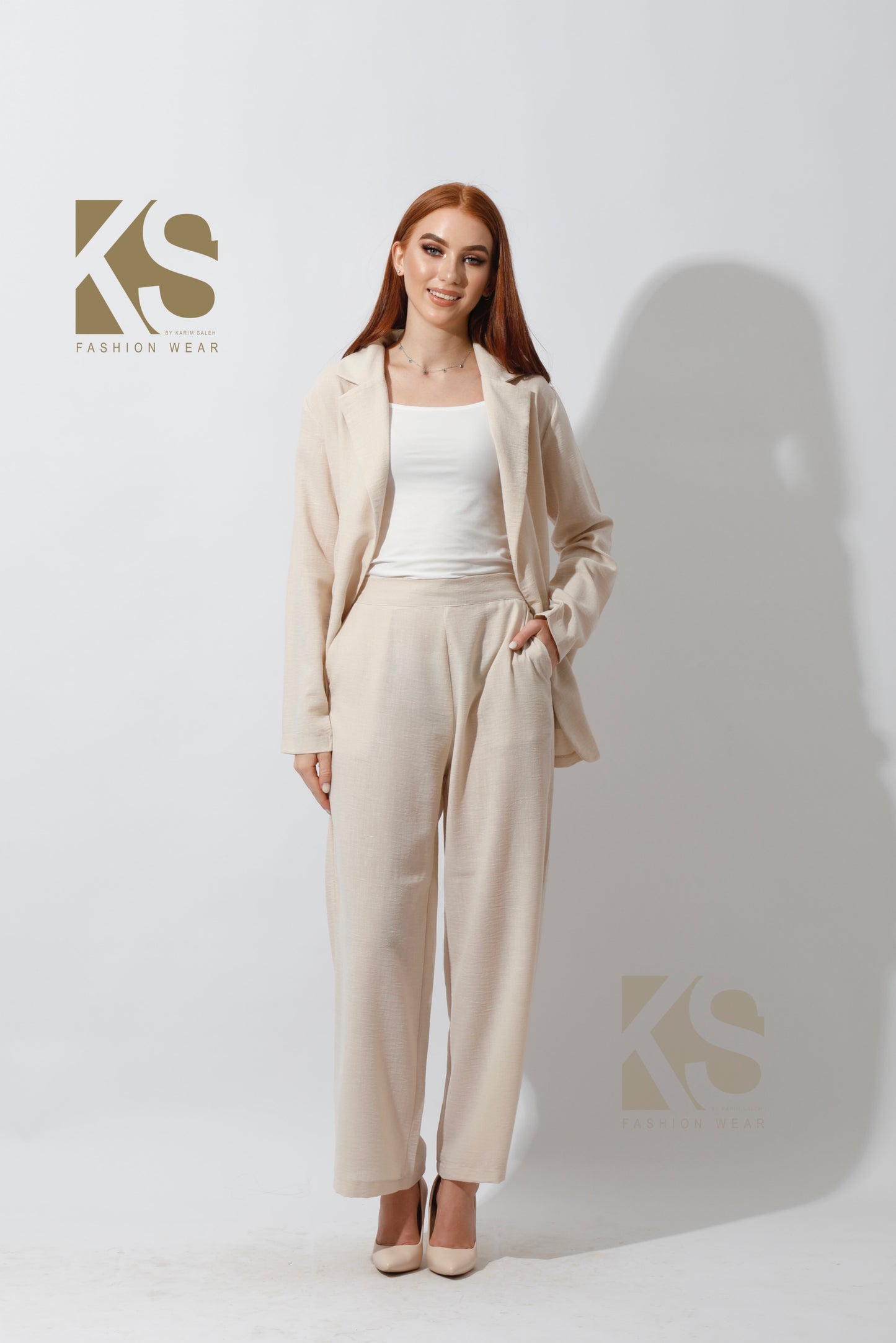 Candice Light Suit - Beige