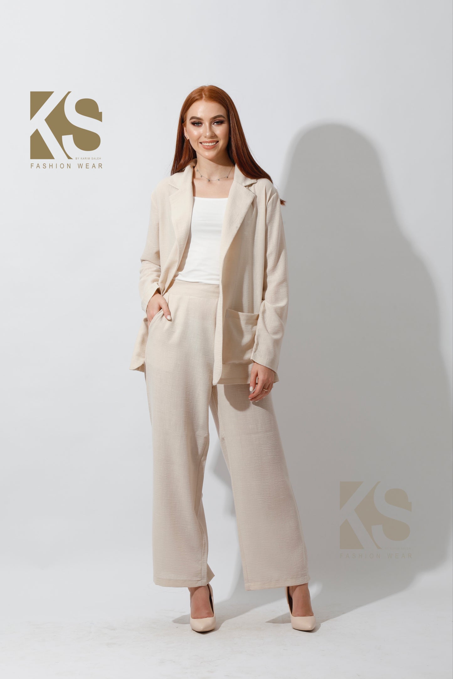 Candice Light Suit - Beige