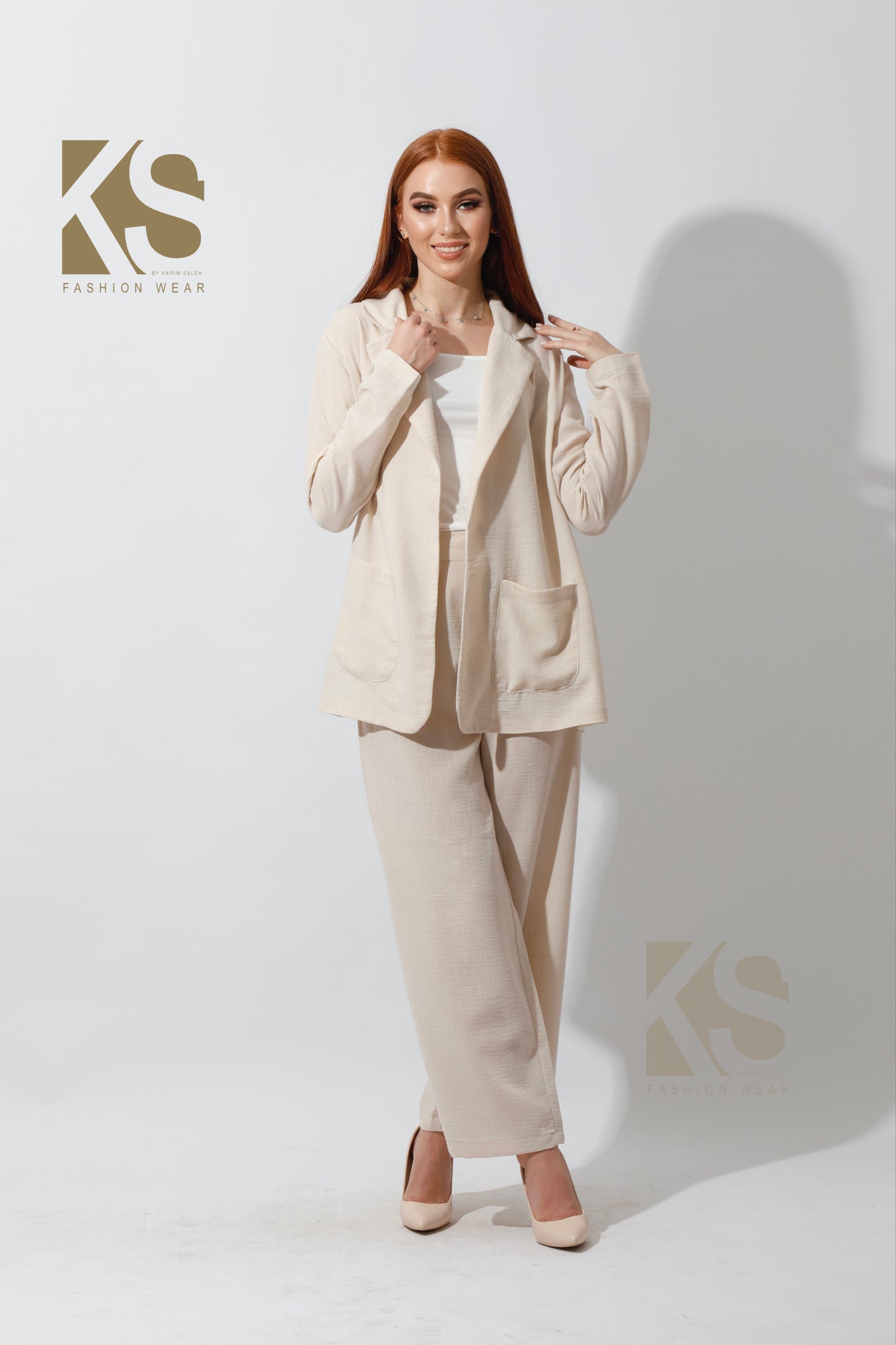 Candice Light Suit - Beige