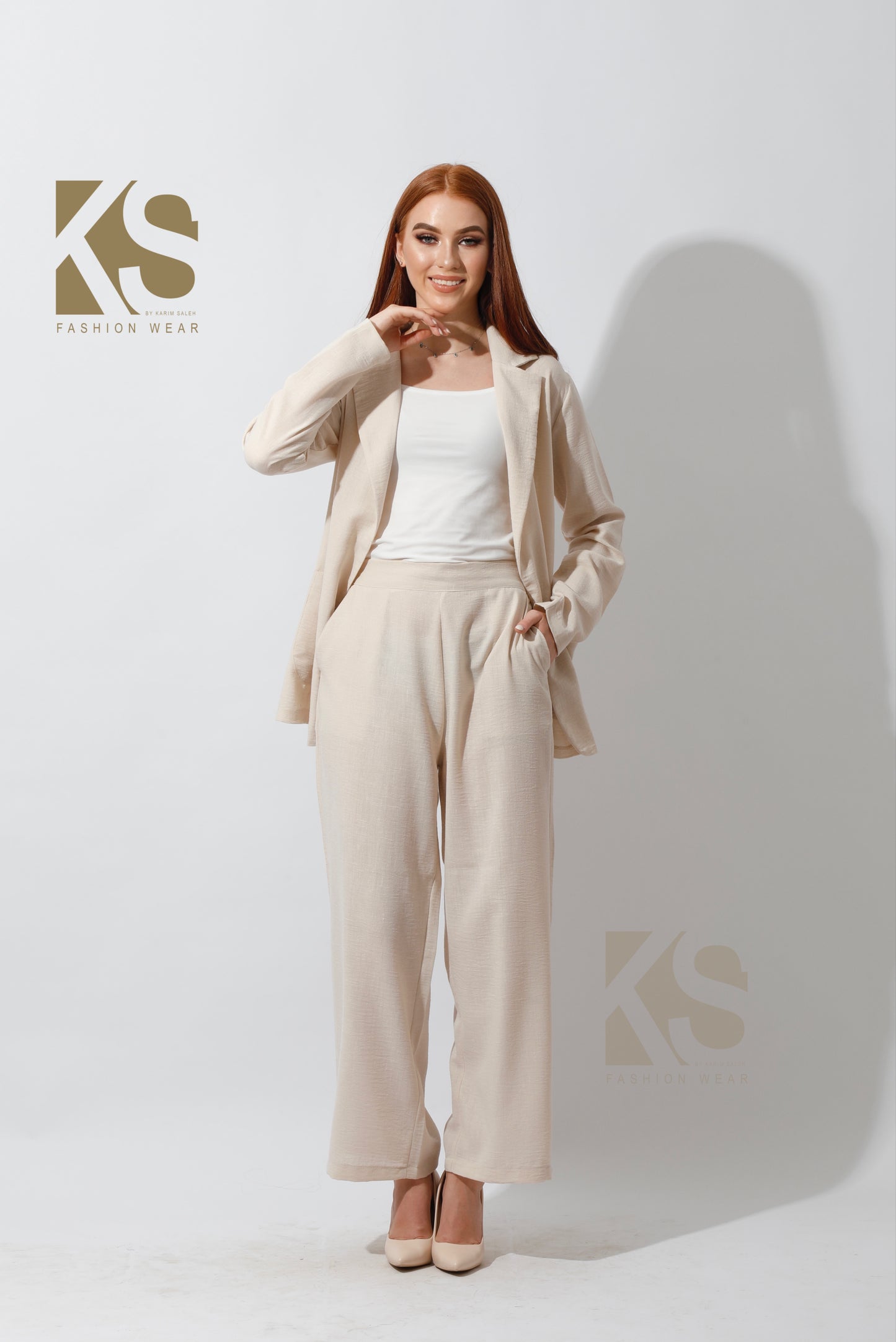 Candice Light Suit - Beige