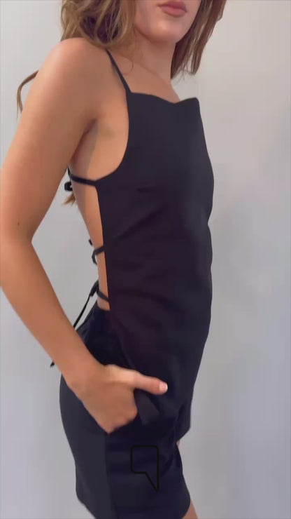 Liana Cress Cross Top - Black