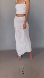 Tabitha Elastic Top - White