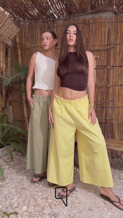 Violet Culottes Trousers - Olive