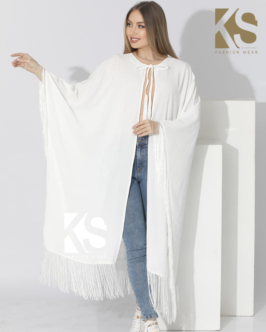 Fringed Cardigan - White
