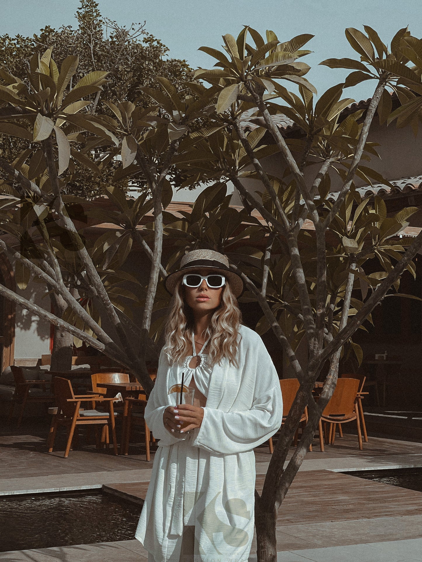 Co-ord Kimono - White