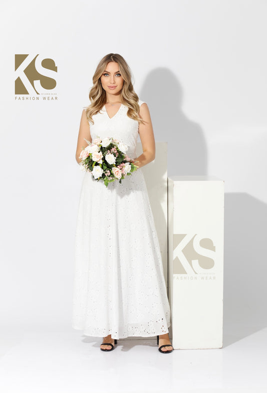 Rokama Maxi Dress - White