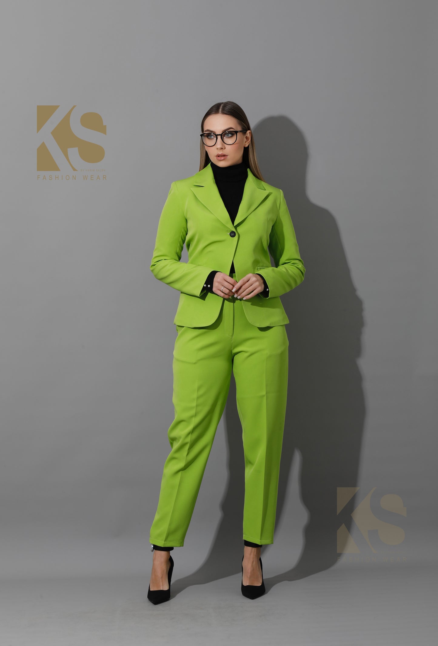 Tailored Slim Fit Suits - Lime Green