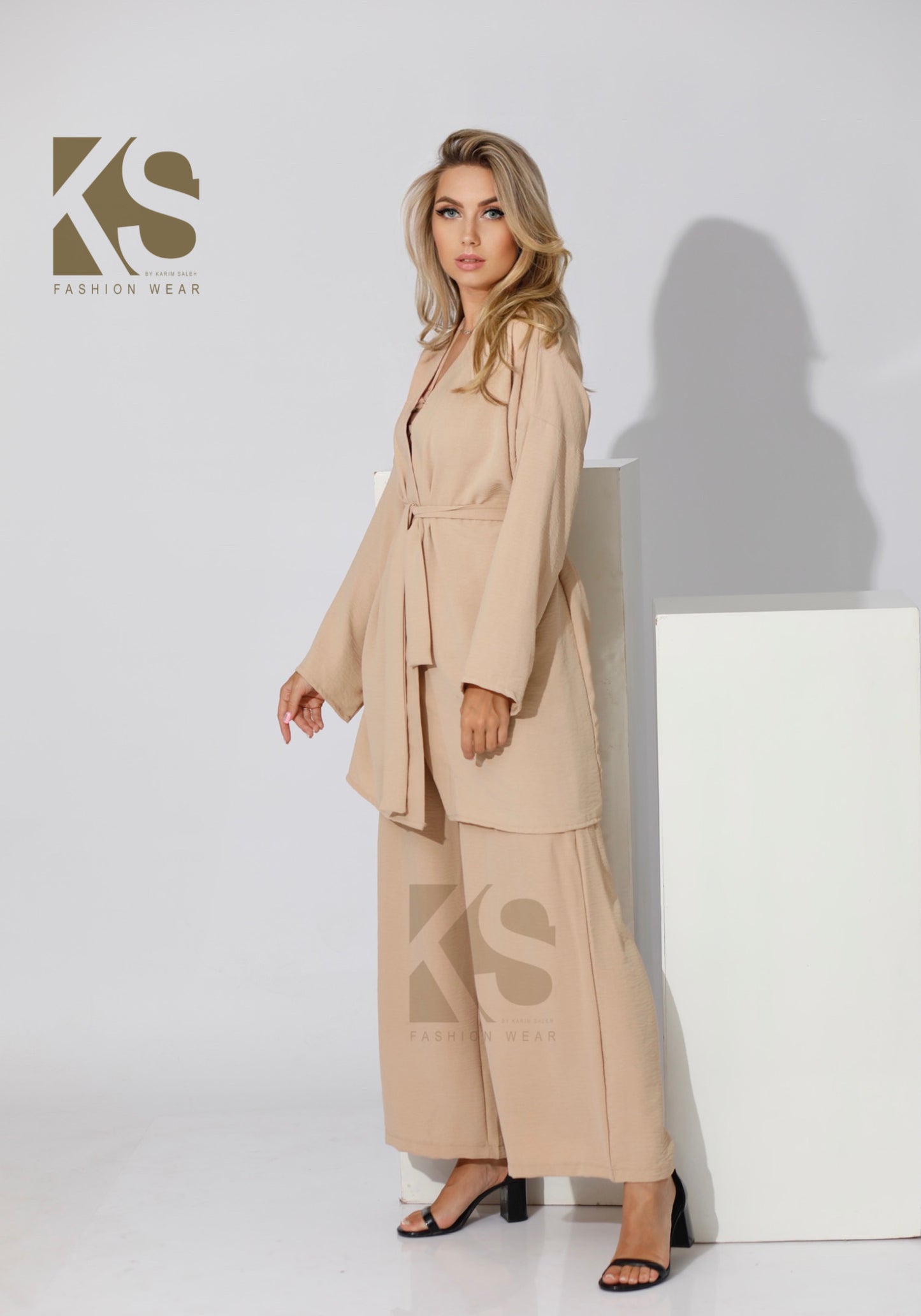Co-ord Kimono - Beige