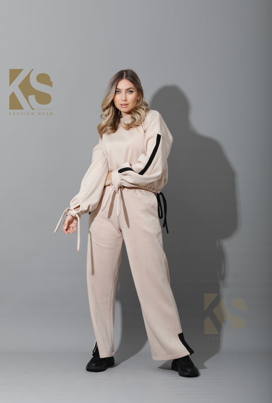 Co-Ord Sweater & Trousers - Beige