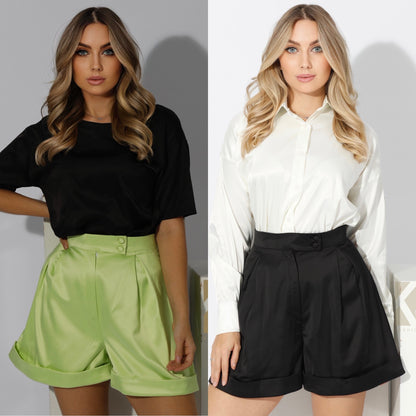 High Waisted Shorts - Black