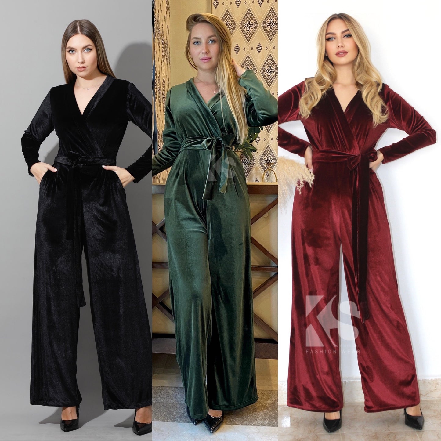 Wrapped wide leg Jumpsuit- Black