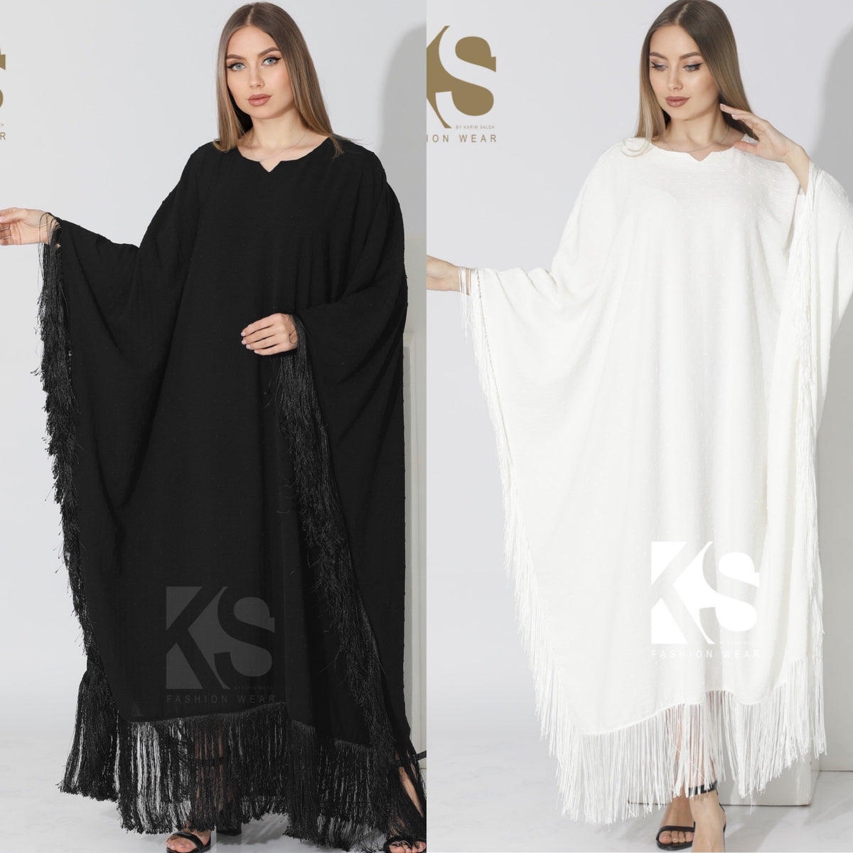 Fringed Maxi Dress - Black