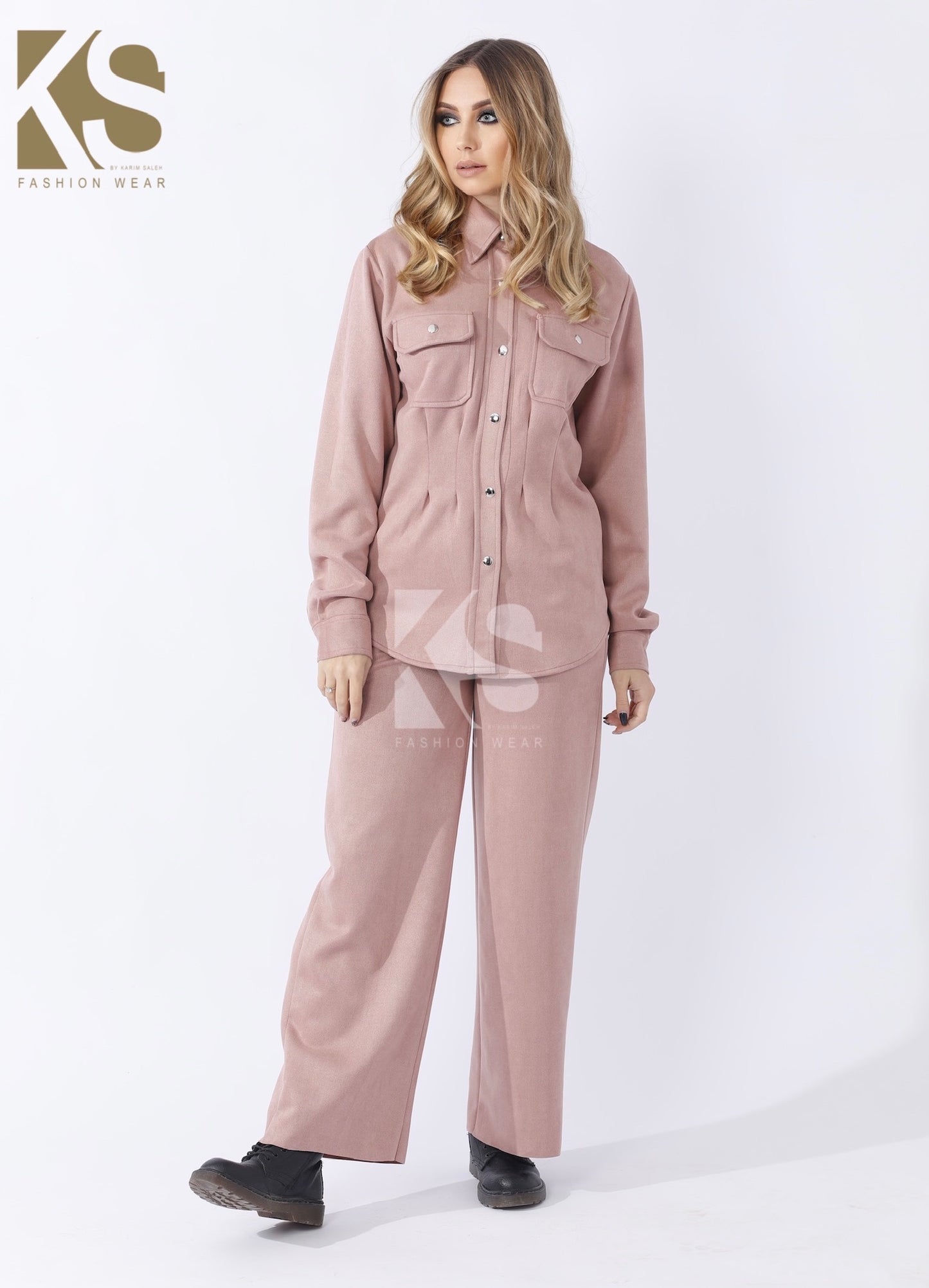 Suede Trousers - Pink