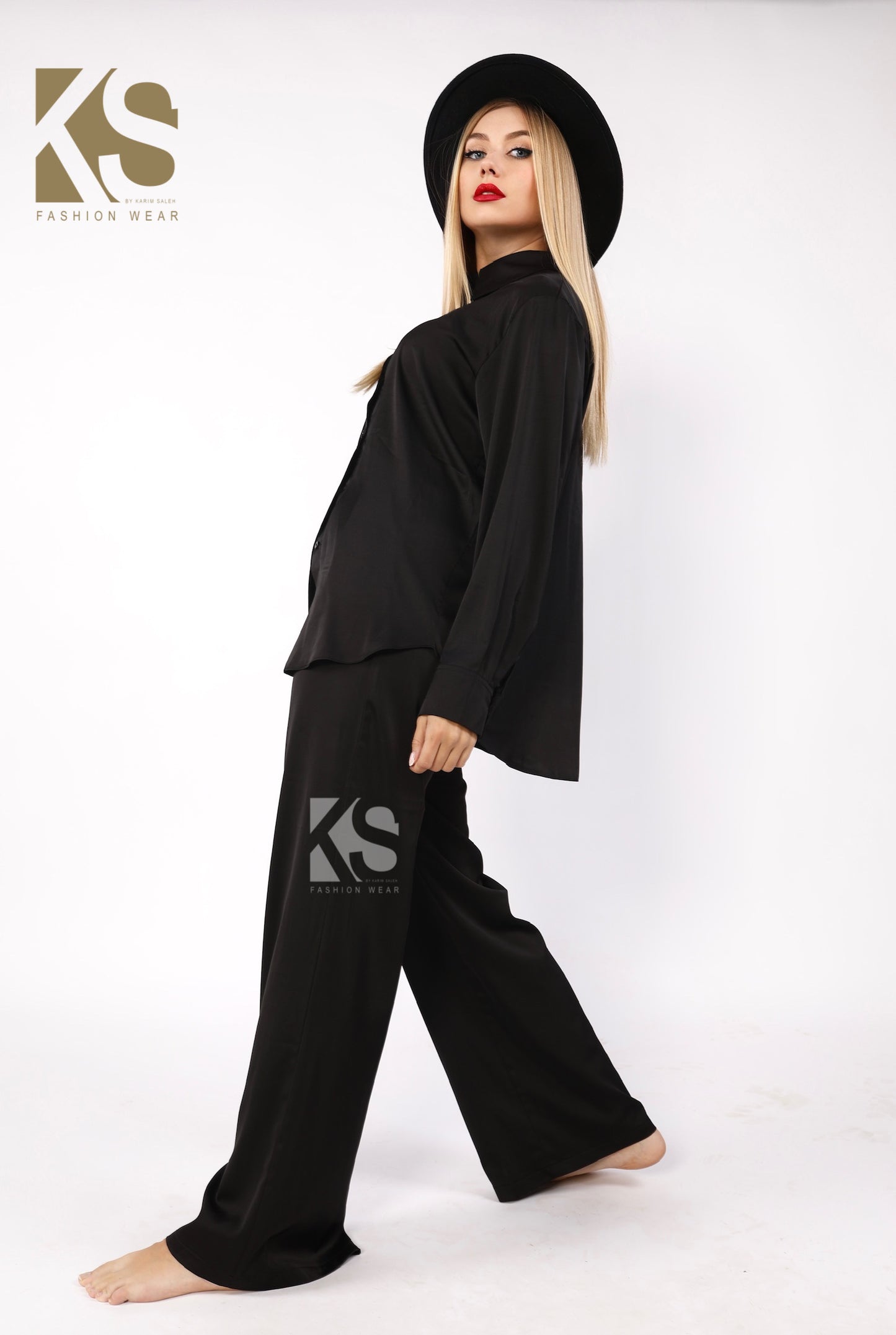 Co-ord Satin- Black