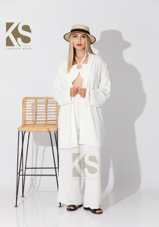 Co-ord Kimono - White