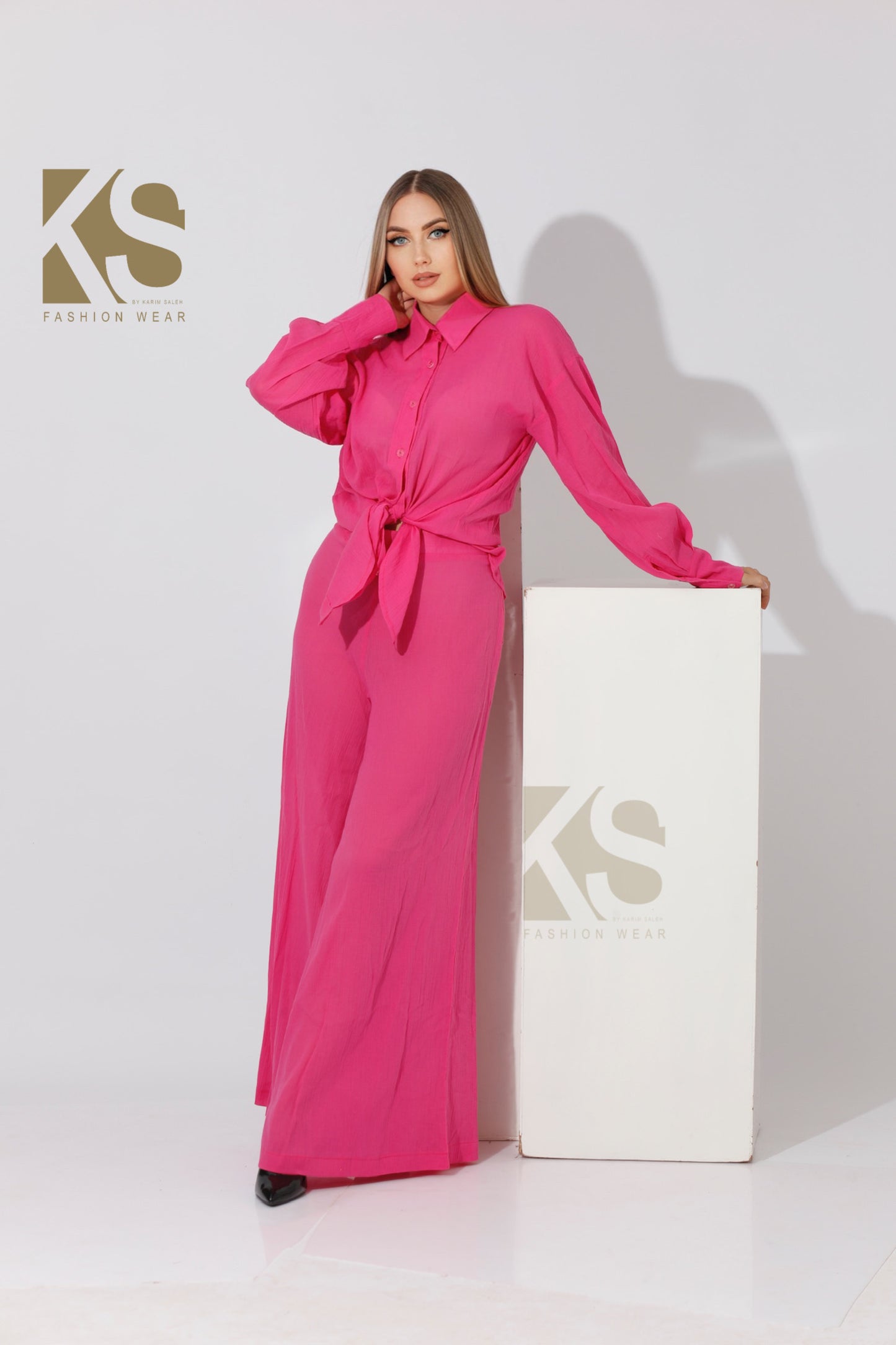 Co-ord Shirt & Trousers - Barbie Pink