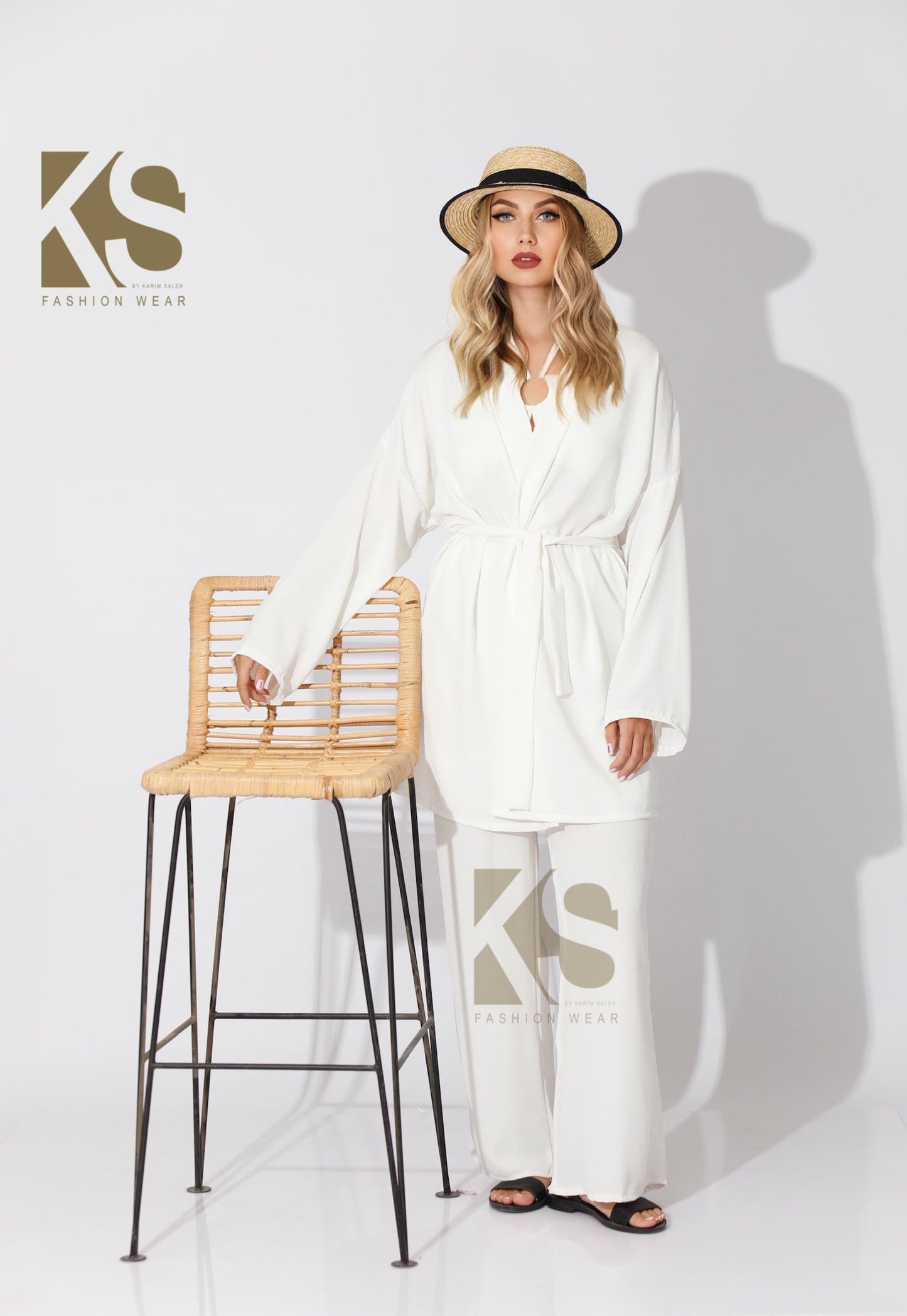 Co-ord Kimono - White