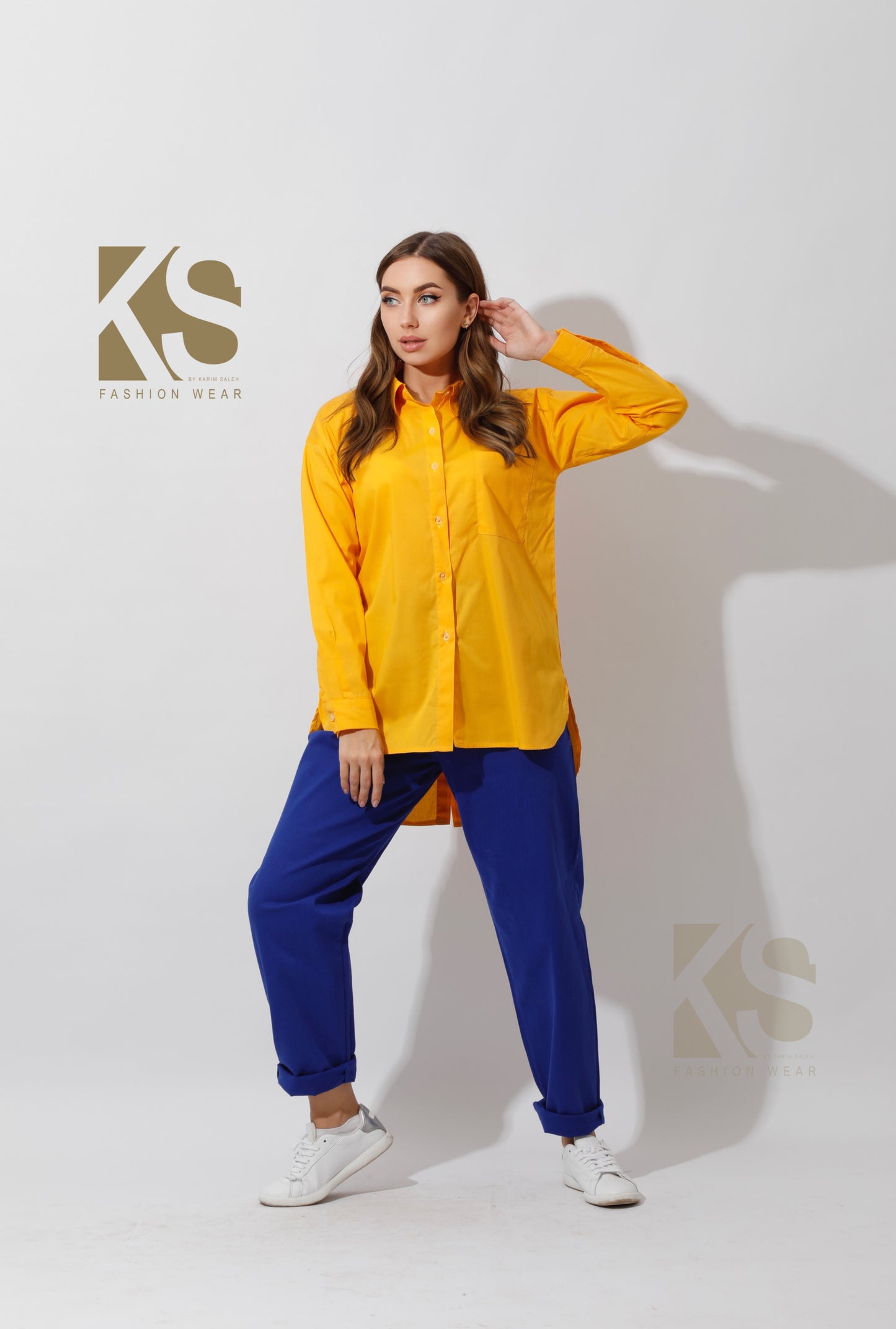 Buttons Back Shirt - Yellow
