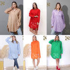 Oversized Shirt Dress - Green