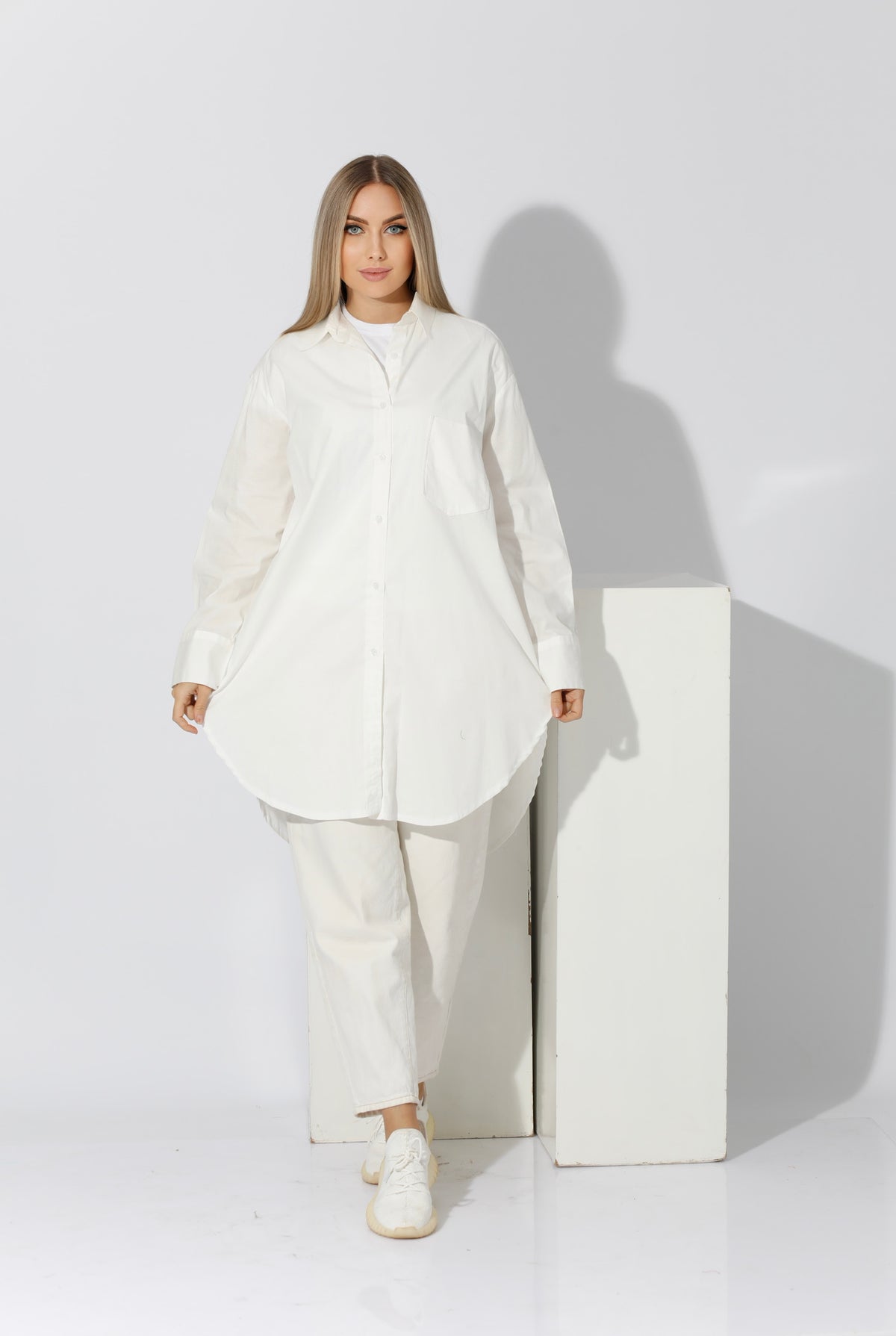 Oversized Shirt Dress - OffWhite