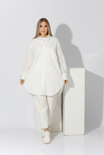 Oversized Shirt Dress - OffWhite