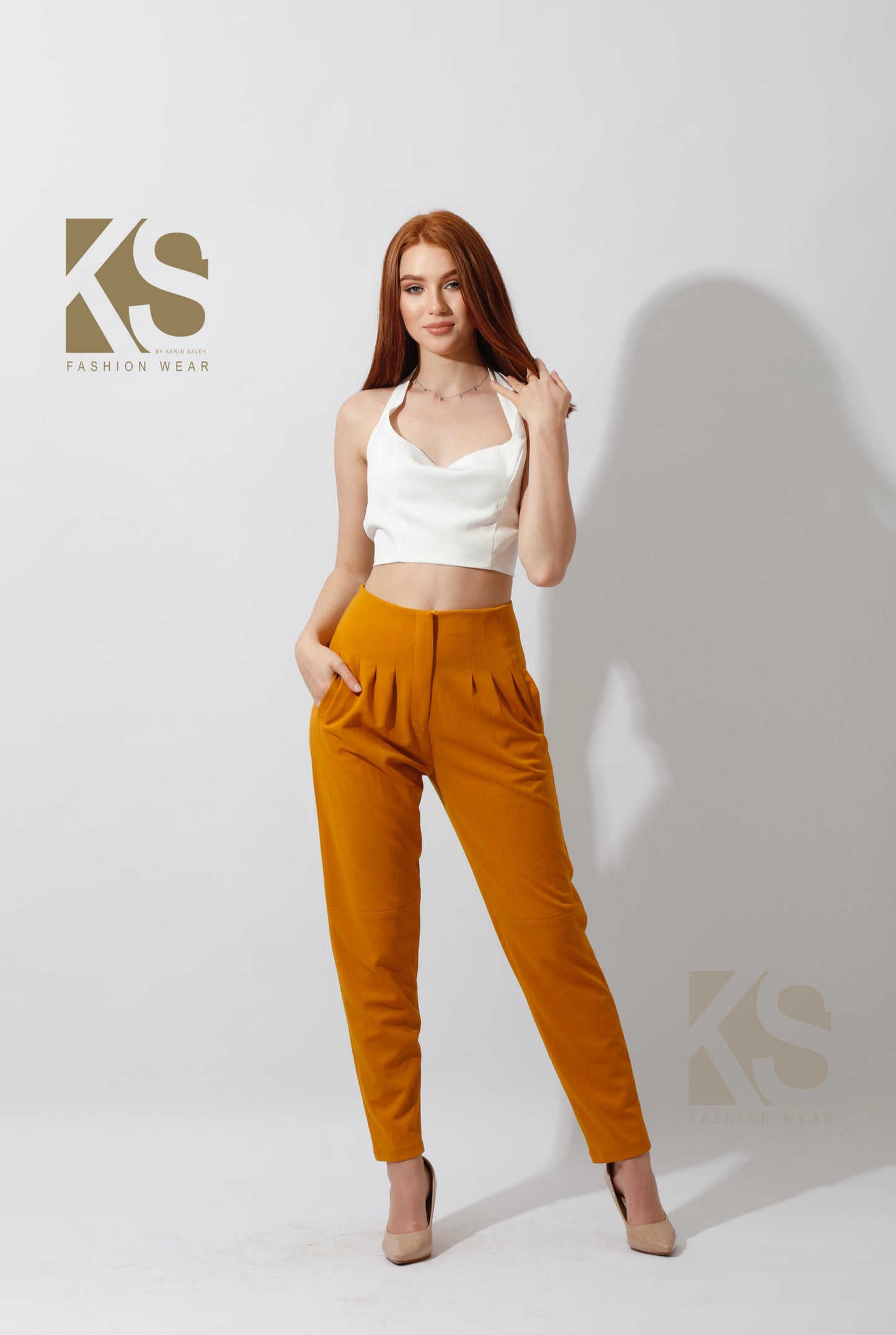 Tied Back Top - White